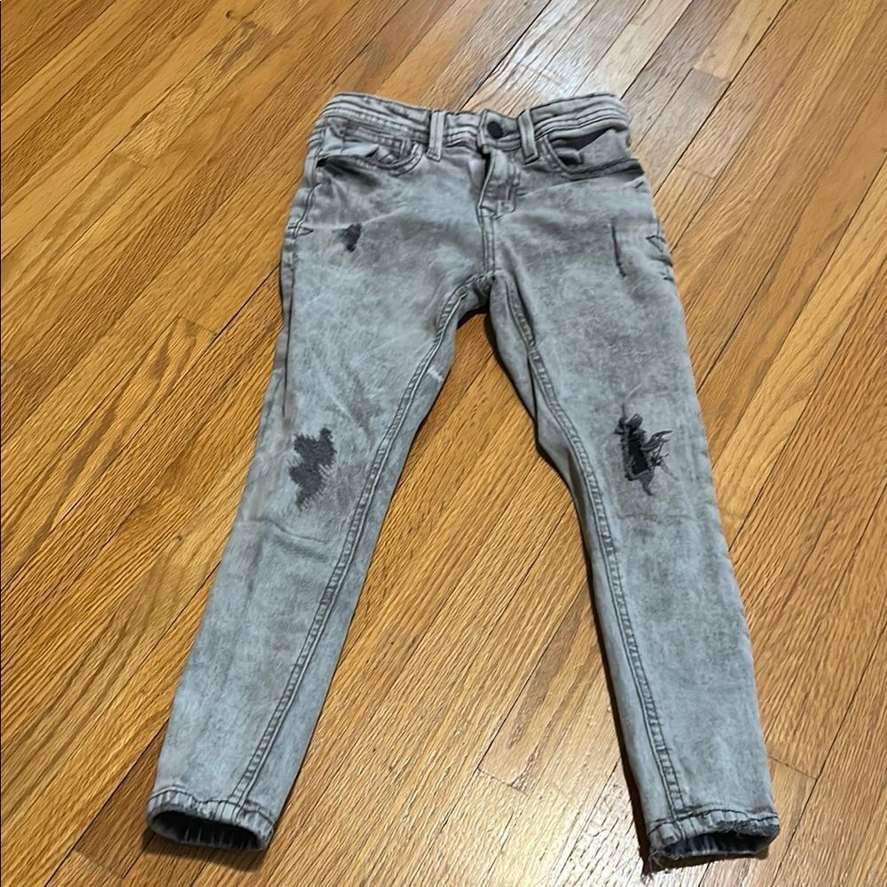 Primark Grey Destroyed Skinny Jeans Size 5-6